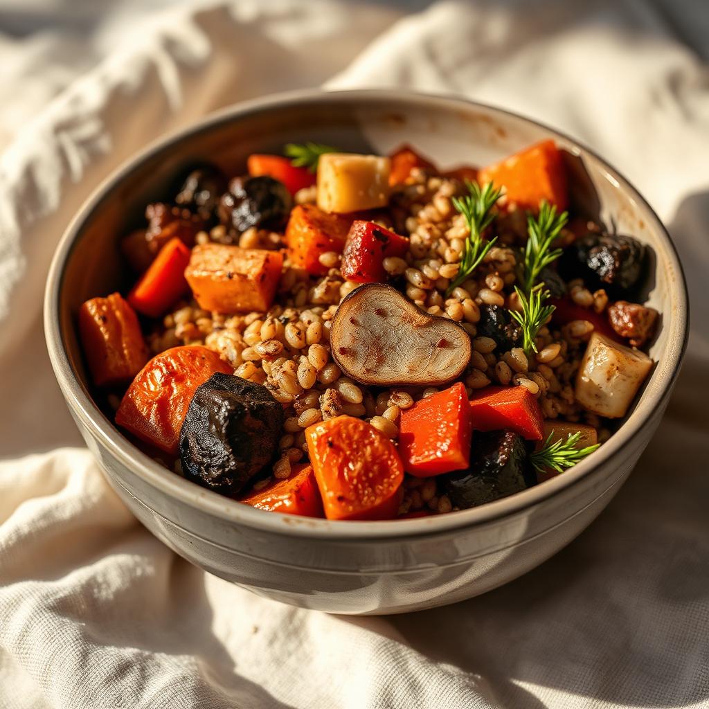 A finished meal made from pantry ingredients